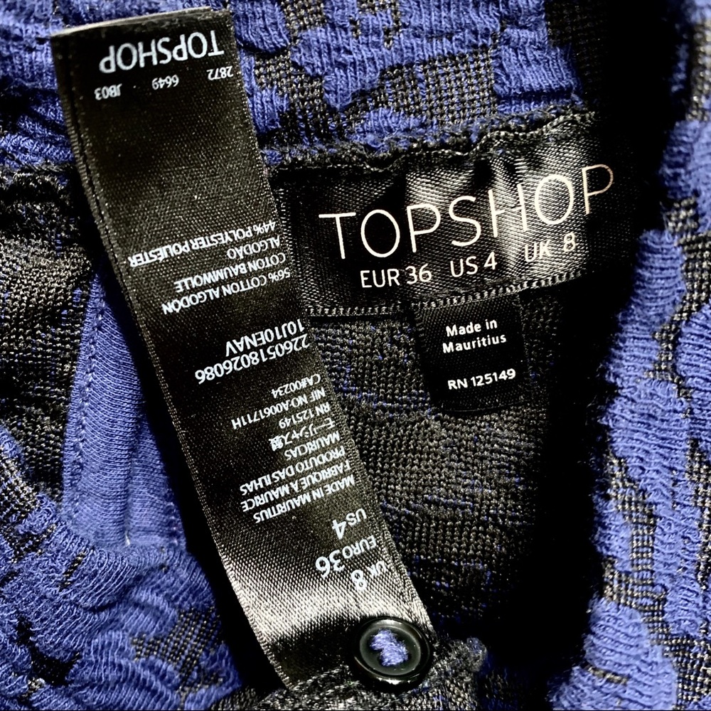 SOLD-Topshop Floral Jacquard Knit Sheath Mod Dress - Picture 6 of 8